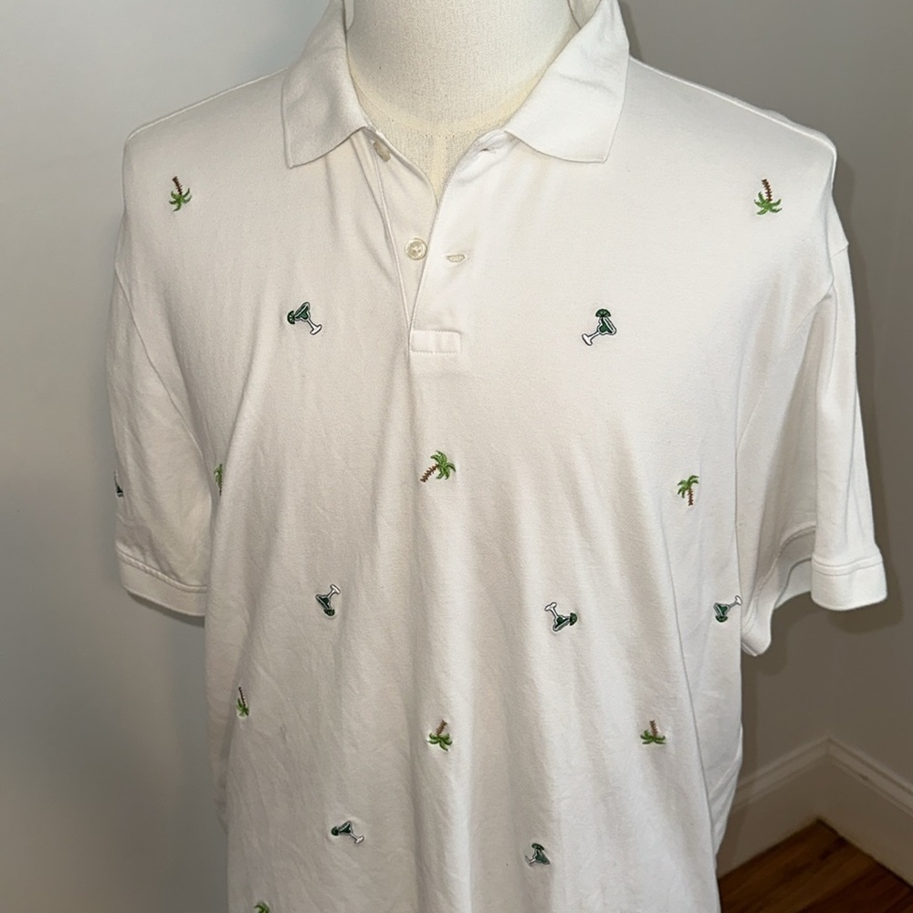 Daniel Cremieux white polo knit shirt size XL - Picture 2 of 6